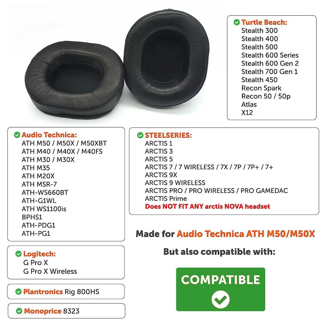 Replacement Lambskin Earpads f - огляд і ціна Audio Technica Headphone Ath-M20X