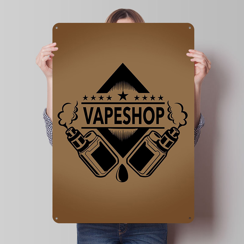 Vape Shop Logo Tinplate Poster - огляд і ціна Vaping Shop