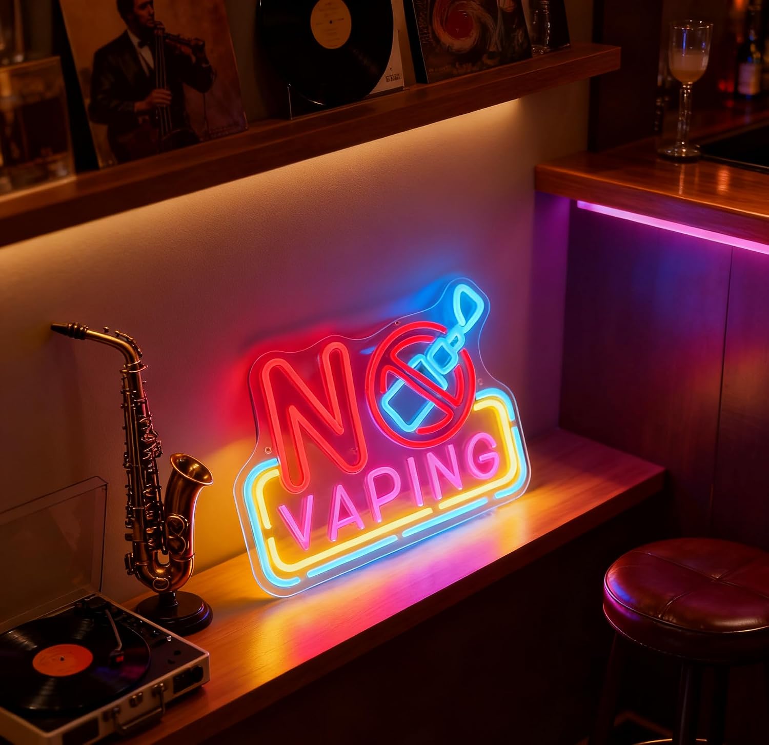No Vaping LED Neon Sign USB Po - огляд і ціна Vaping Shop