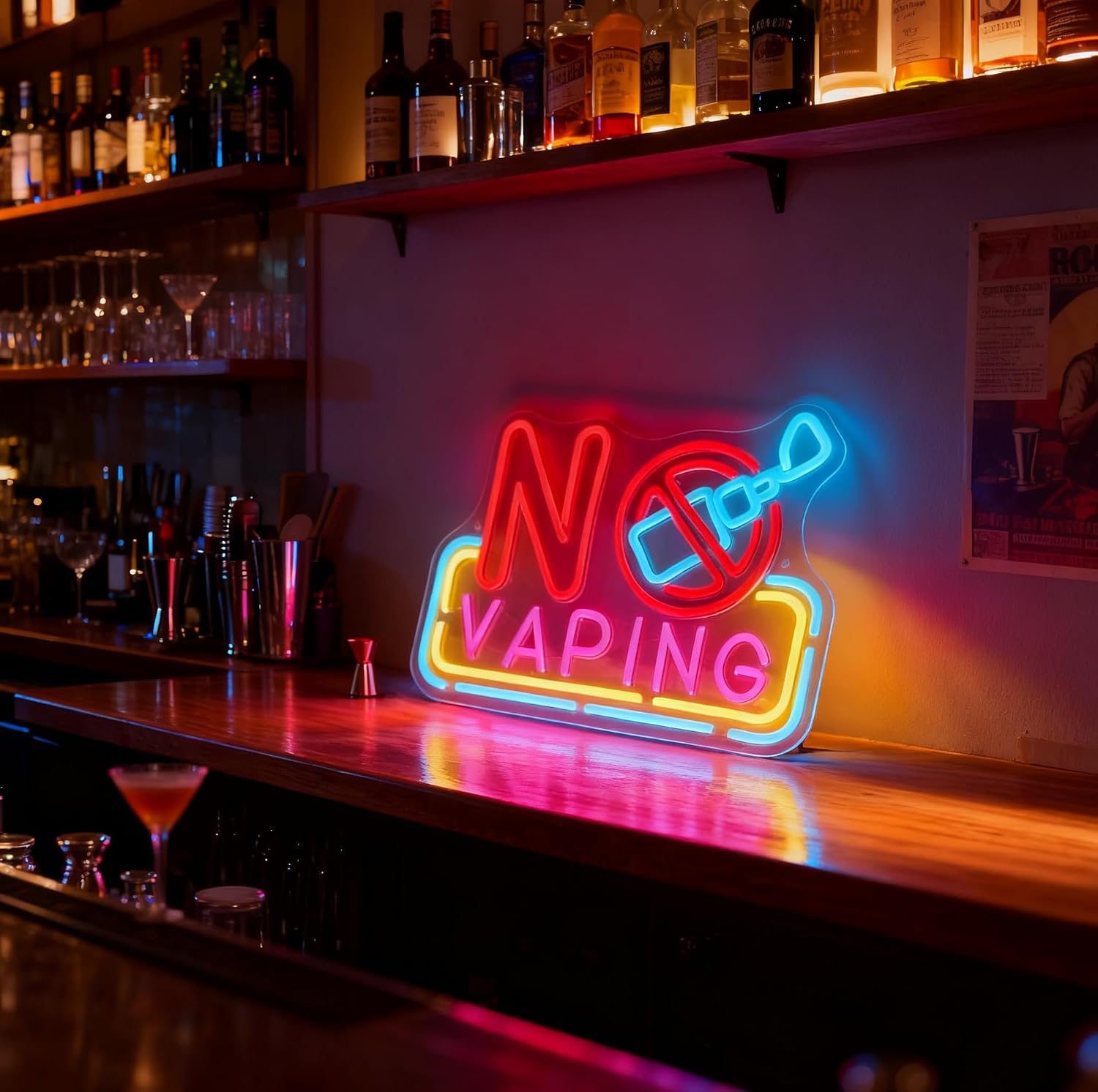 No Vaping LED Neon Sign USB Po - огляд і ціна Vaping Shop